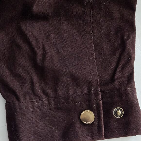 Lauren Dry Goods Vintage 90's Dark Brown Hooded Chore Work Barn Jacket, Size Med - Picture 8 of 13